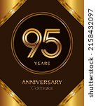 95 years anniversary logotype.... | Shutterstock .eps vector #2158432097