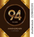 94 years anniversary logotype.... | Shutterstock .eps vector #2158432201