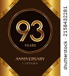 93 years anniversary logotype.... | Shutterstock .eps vector #2158432281