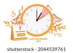 daylight saving time ends... | Shutterstock .eps vector #2044539761