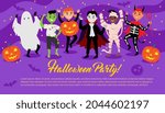 group of cute kids dressed up... | Shutterstock .eps vector #2044602197