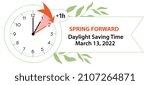 daylight saving time begins.... | Shutterstock .eps vector #2107264871