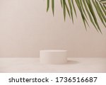 premium podium made of paper on ... | Shutterstock . vector #1736516687
