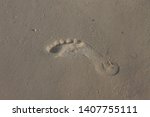 Single Footprint In The Sand