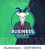 Business Goat Mascot Logo Design
