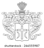 the contour of the heraldic... | Shutterstock .eps vector #266555987