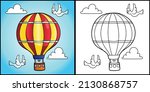 Hot Air Ballon Coloring Page...