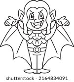girl vampire halloween isolated ... | Shutterstock .eps vector #2164834091