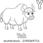 Yak Alphabet Abc Coloring Page Y