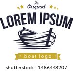 Wooden Boat. Vintage Logo...