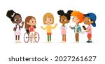 a group of multicultural... | Shutterstock .eps vector #2027261627