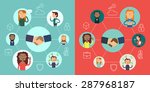 social network vector voncept.... | Shutterstock .eps vector #287968187