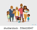 big happy family portrait.... | Shutterstock .eps vector #556610047