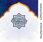 ramadan kareem greeting banner... | Shutterstock .eps vector #1390195694