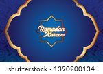 ramadan kareem greeting banner... | Shutterstock .eps vector #1390200134
