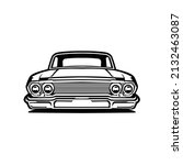 monochrome vector classic car... | Shutterstock .eps vector #2132463087