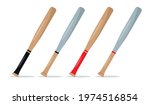 baseball bats set. sport... | Shutterstock .eps vector #1974516854