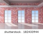 Red Brick Loft Interior  With...
