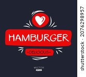 creative  hamburger  logo ... | Shutterstock .eps vector #2076298957