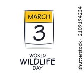 world wildlife day  held on 3... | Shutterstock .eps vector #2109194234