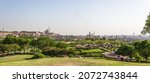 Small photo of Panoramic view of the city of Cairo, from Al-Azhar Park gardens. In the background (left), The Great Mosque of Muhammad Ali Pasha, a mosque situated in the Citadel of Cairo in Egypt