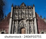 Small photo of Mexico City – Dec 1, 2022 – Detail of the Sagrario Metropolitano (Metropolitan Tabernacle), situated to the right of the Metropolitan Cathedral, serving as the place for the reservation and communion