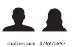 man and woman silhouette | Shutterstock .eps vector #376975897