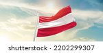 Austria national flag waving in ...