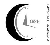 icon wall clock logo design | Shutterstock .eps vector #1443896351