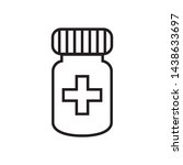 medicine bottle icon vector... | Shutterstock .eps vector #1438633697