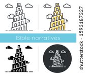 Babel Tower Bible Story Icon....