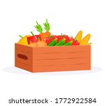 harvest in casket semi flat rgb ... | Shutterstock .eps vector #1772922584