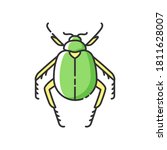 Scarab Beetle Rgb Color Icon....