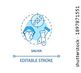 Saliva Concept Icon. Lab Sample ...