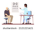 vision test semi flat rgb color ... | Shutterstock .eps vector #2121221621