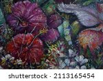 Art Painting Oil Color Orchid...