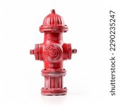 Small photo of red fire hydrant isolated on a white background