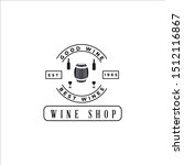 wine shop logo badges vintage | Shutterstock .eps vector #1512116867
