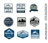 set badges mountain adventure... | Shutterstock .eps vector #1512620624