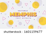 editable memphis text effect ... | Shutterstock .eps vector #1601159677