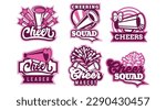 set of cheerleader logo design...