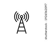 Tower Signal Icon Vector...