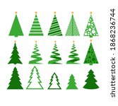modern abstract christmas tree... | Shutterstock .eps vector #1868236744