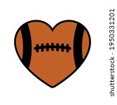 american football heart  rugby... | Shutterstock .eps vector #1950331201
