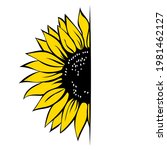 sunflower monogram template ... | Shutterstock .eps vector #1981462127