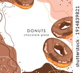 stylized donuts on an abstract... | Shutterstock .eps vector #1914839821