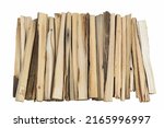 Small photo of isolated stack of kindling wood sticks background used for making fire