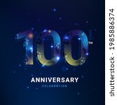 100 years anniversary logo... | Shutterstock .eps vector #1985886374