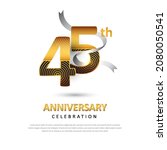 45 years anniversary creative... | Shutterstock .eps vector #2080050541