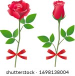 red rose flower vector... | Shutterstock .eps vector #1698138004